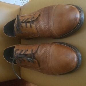 Rockport lace up weaved leather shoes